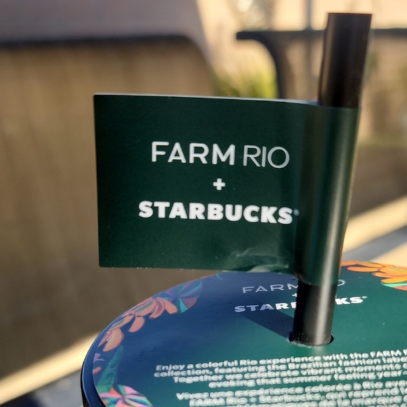 Starbucks x Farm Rio Black Floral Colorful Travel Tumbler - Picture 10 of 11